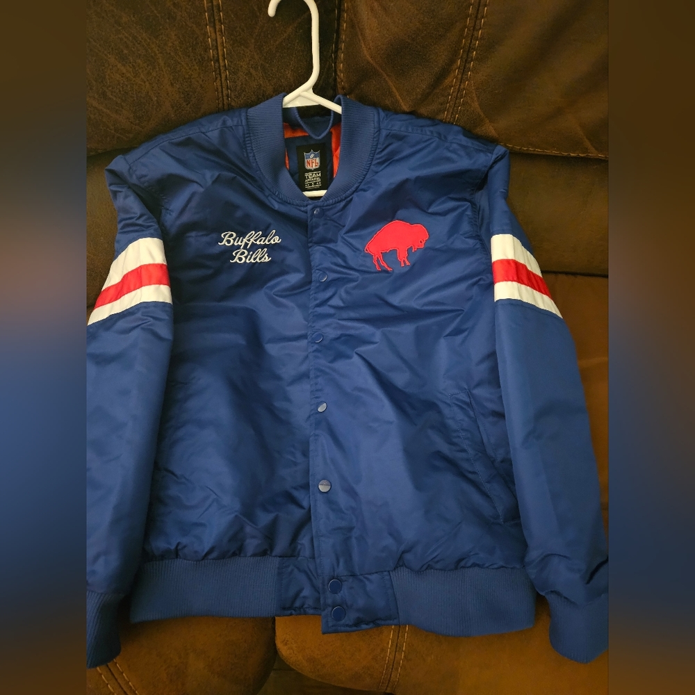 Buffalo Bills snap jacket coat NFL small old school BNWT